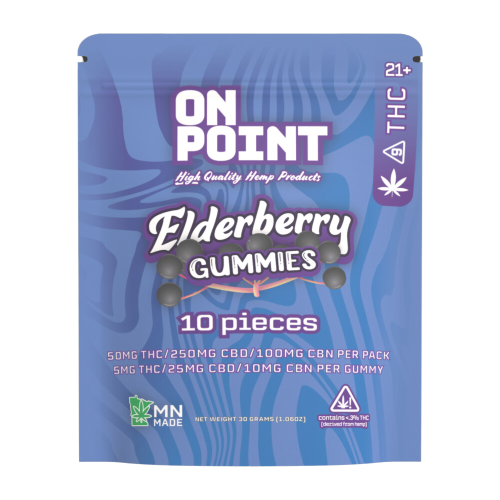 On Point : Elderberry Vegan Gummy  50mg-10 pieces (Copy)