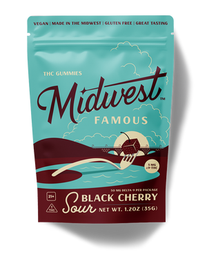 Midwest Famous - Sour Black Cherry Gummies 50mg THC