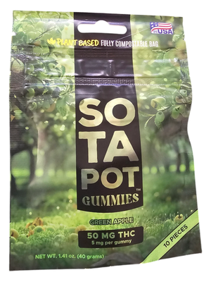 SOTAPOT Green Apple Gummies 50mg THC