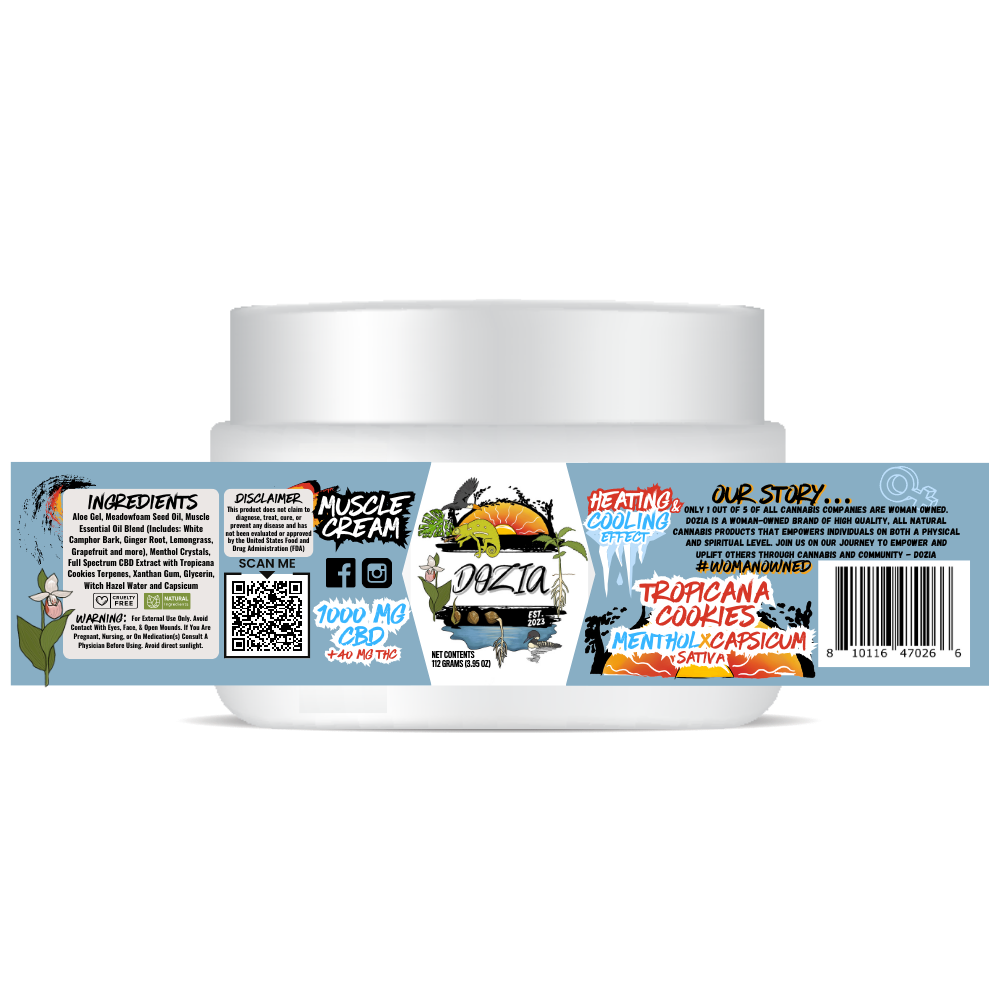 CBD Muscle Cream - Warming and Cooling