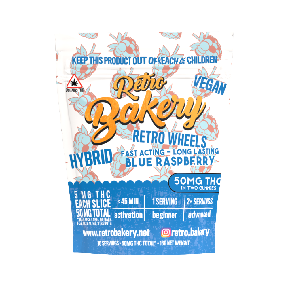Blue Raspberry Vegan Wheel Gummies