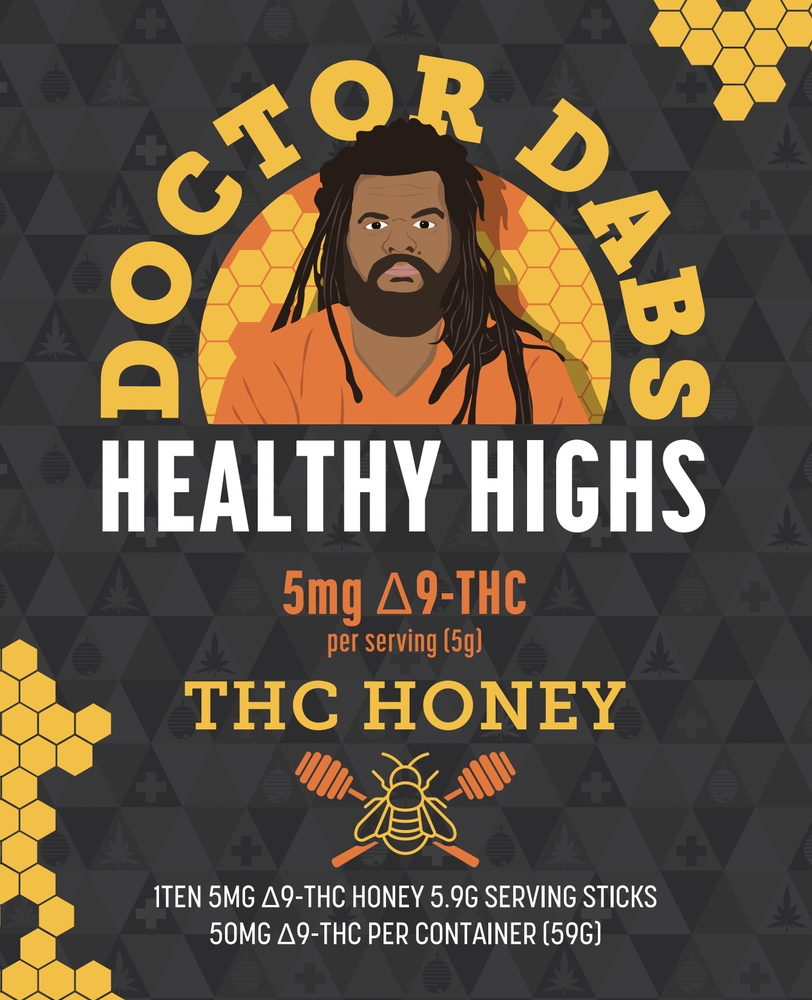 DOCTOR DABS Honey Sticks| 50mg THC | Locally Sourced Honey